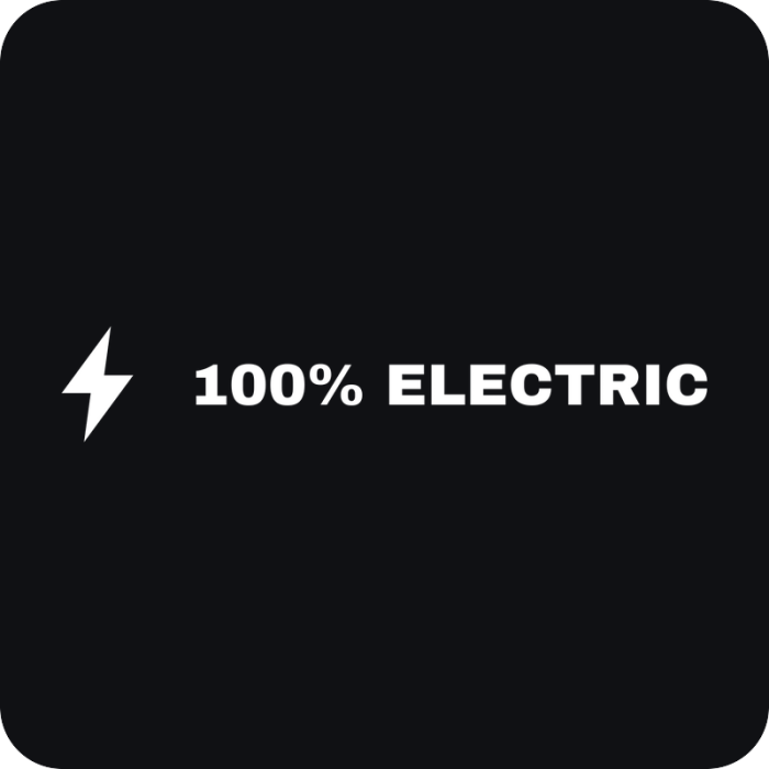 100% Electric - rezaná nálepka na auto