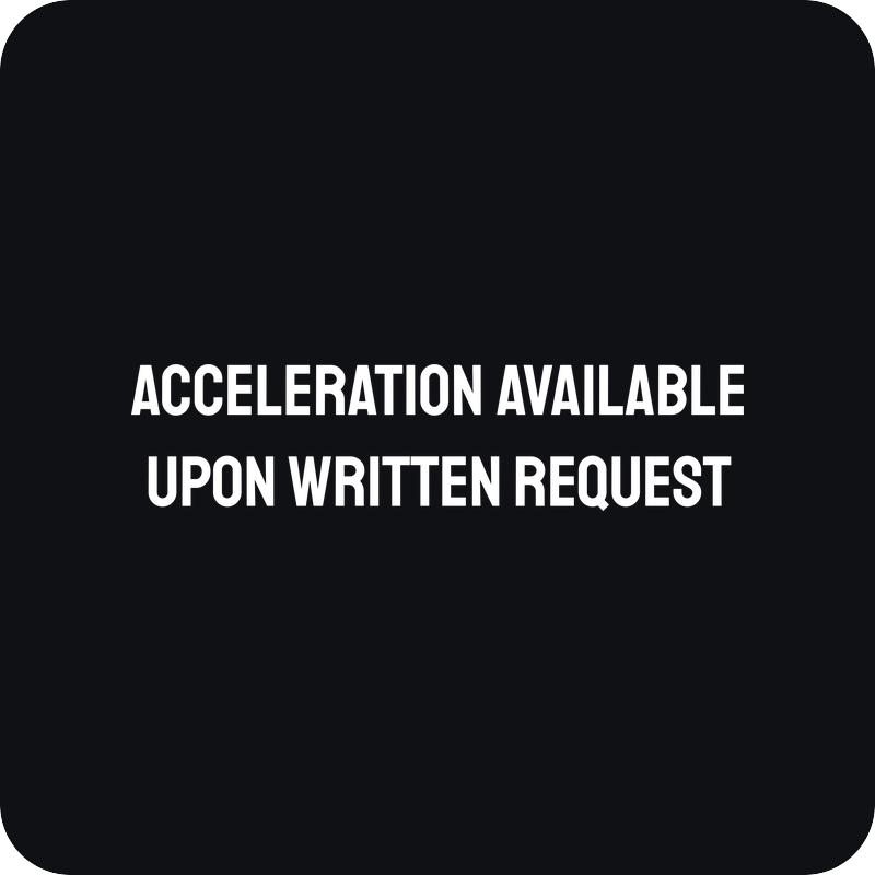 Nálepka Acceleration Available Upon Written Request Nálepka Acceleration Available Upon Written Request - rezaná nálepka na auto