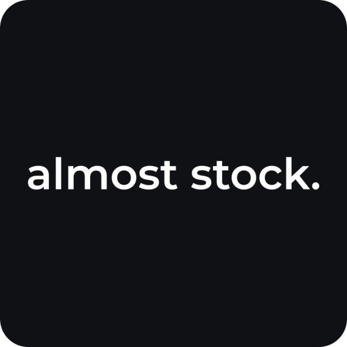 almost stock. - rezaná nálepka na auto