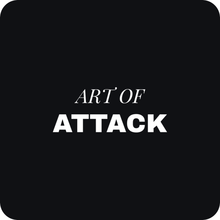 Art of Attack - rezaná nálepka na auto