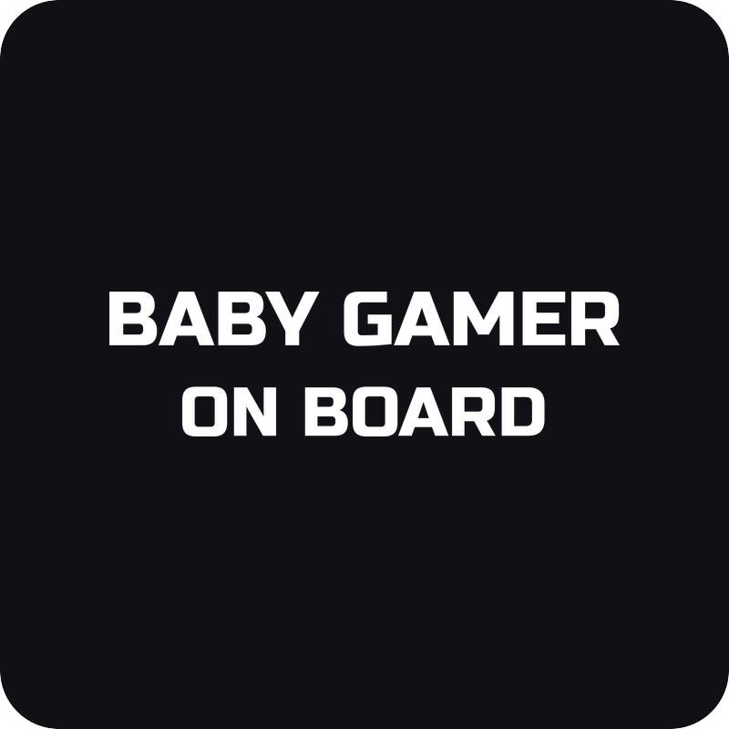 Nálepka Baby Gamer on Board Nálepka Baby Gamer on Board - rezaná nálepka na auto