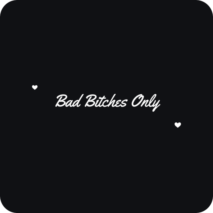 Bad Bitches Only - rezaná nálepka na auto