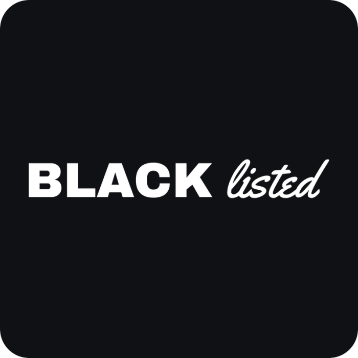 Blacklisted - rezaná nálepka na auto