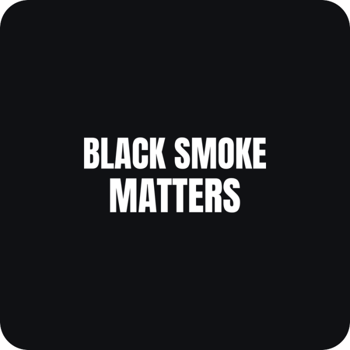 Black Smoke Matters - rezaná nálepka na auto