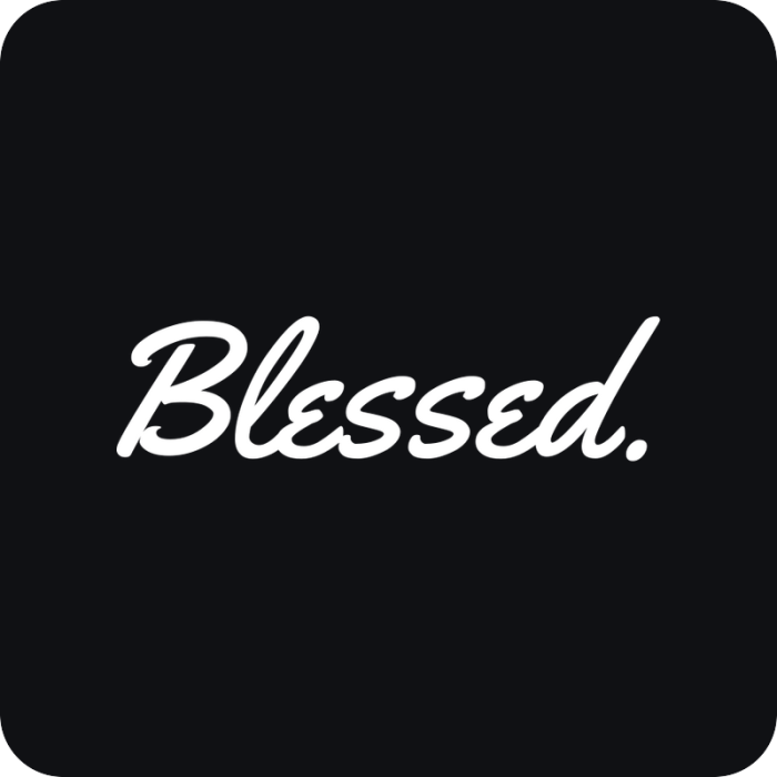 Blessed - rezaná nálepka na auto