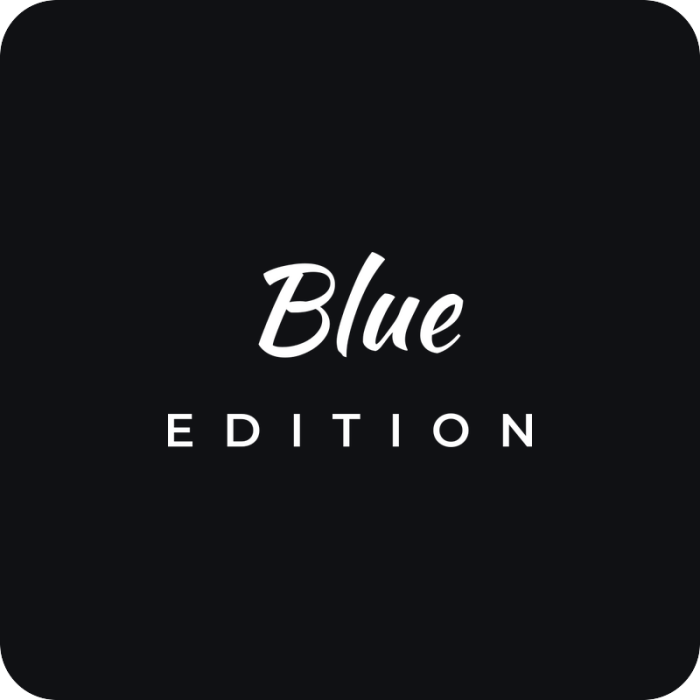 Blue edition - rezaná nálepka na auto