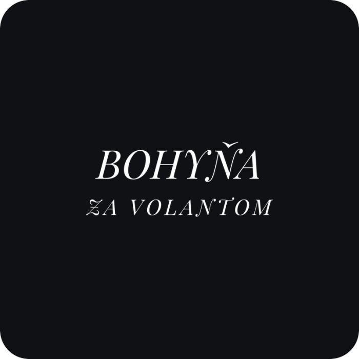 Bohyňa za volantom - rezaná nálepka na auto