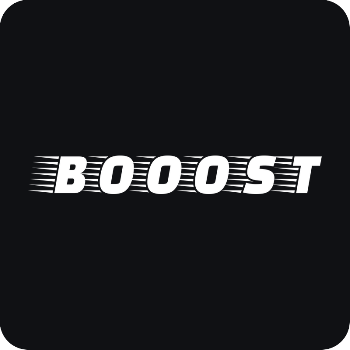 Nálepka BOOOST - rezaná nálepka na auto