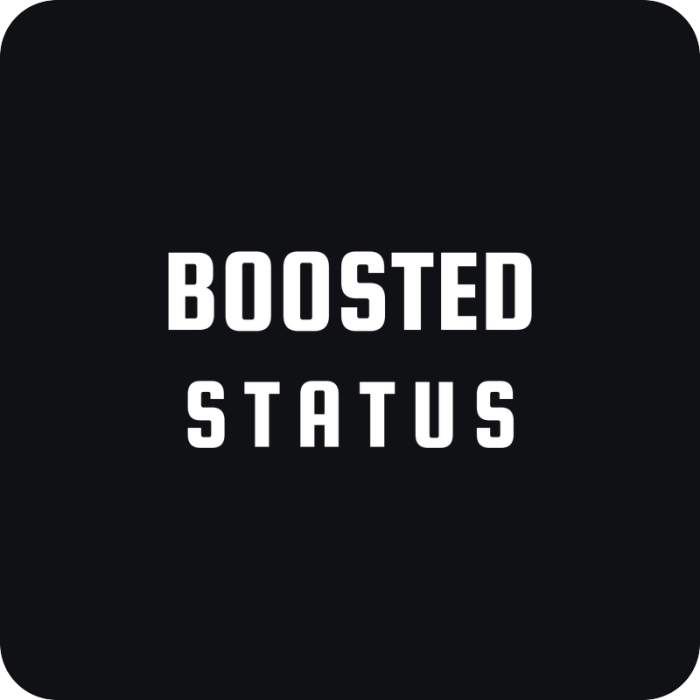 Boosted Status - rezaná nálepka na auto