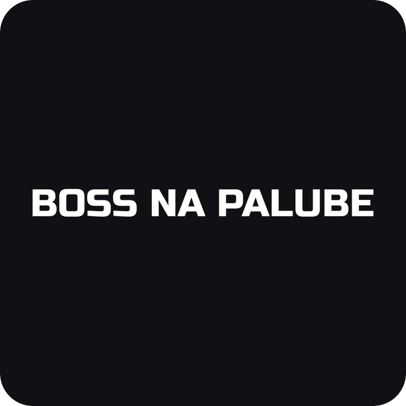 Boss na palube - nálepka na auto Boss na palube - rezaná nálepka na auto