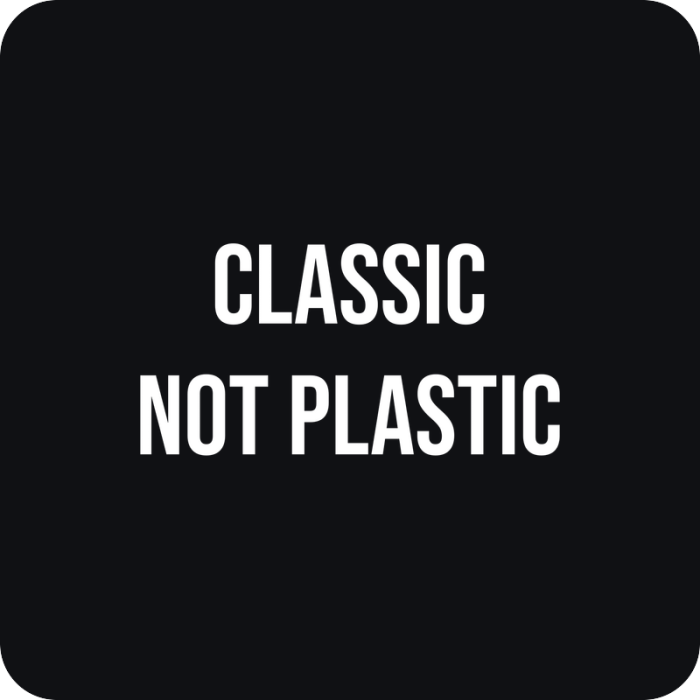 Nálepka Classic Not Plastic - rezaná nálepka na auto