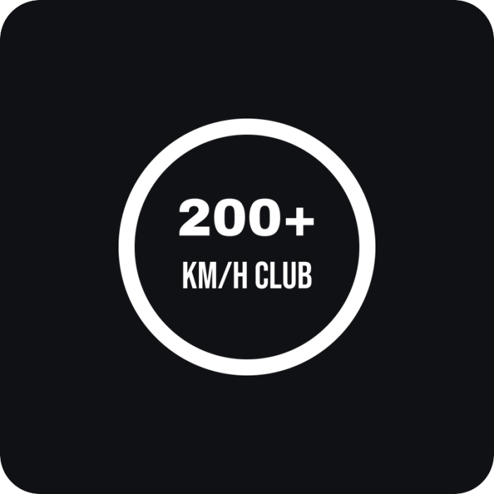 Club 200+ km/h - rezaná nálepka na auto