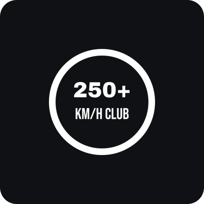 Club 250+ km/h - rezaná nálepka na auto