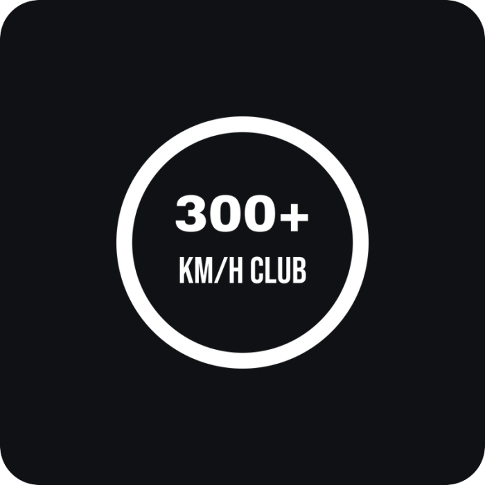 Club 300+ km/h - rezaná nálepka na auto