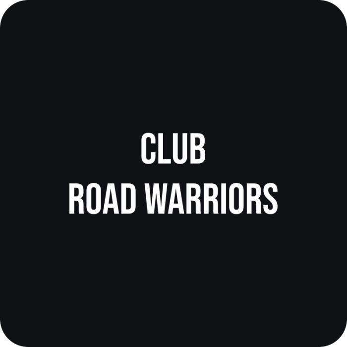 Nálepka Club Road Warriors - rezaná nálepka na auto