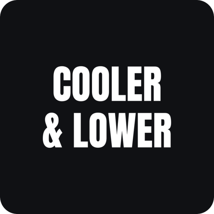 Nálepka Cooler & Lower - rezaná nálepka na auto