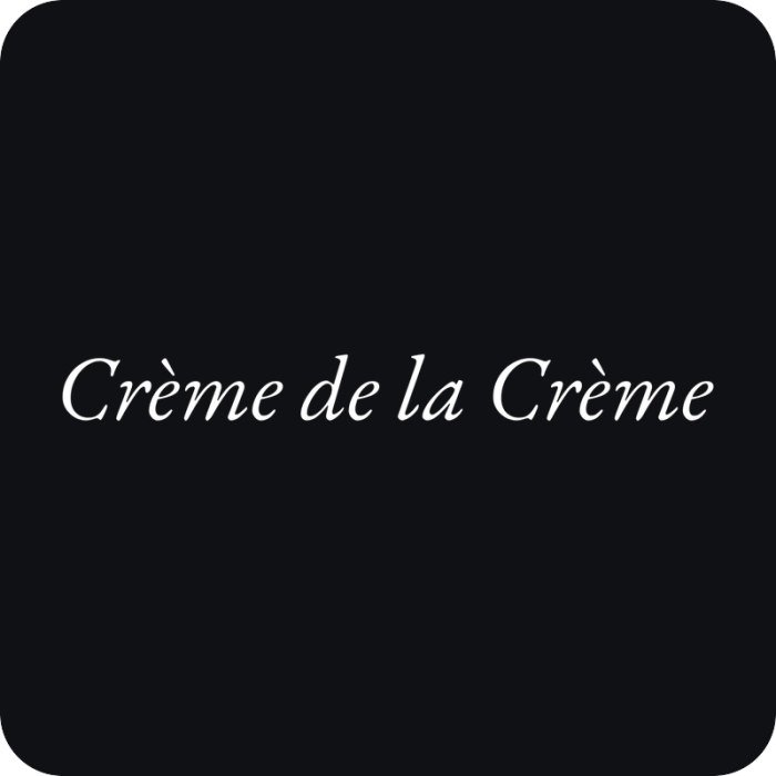 Crème de la Crème - rezaná nálepka na auto