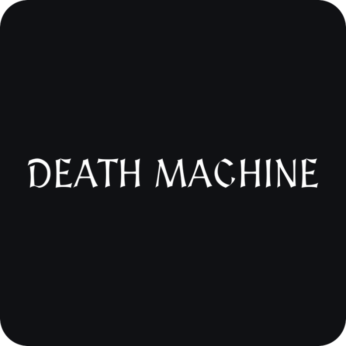 Death Machine - rezaná nálepka na auto