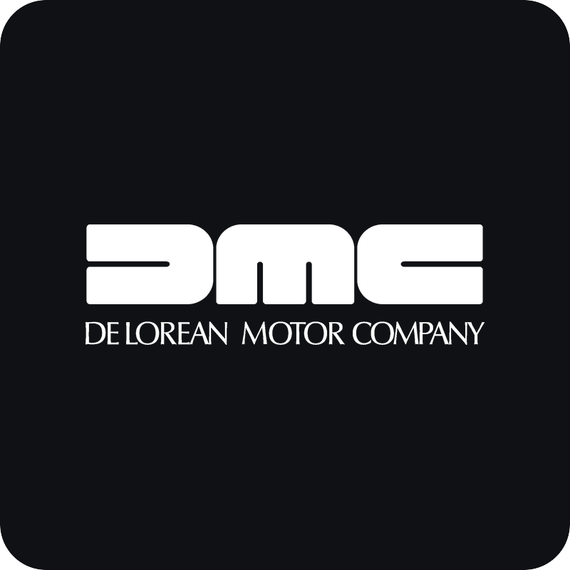 DeLorean DMC logo Nálepka DeLorean DMC logo na auto