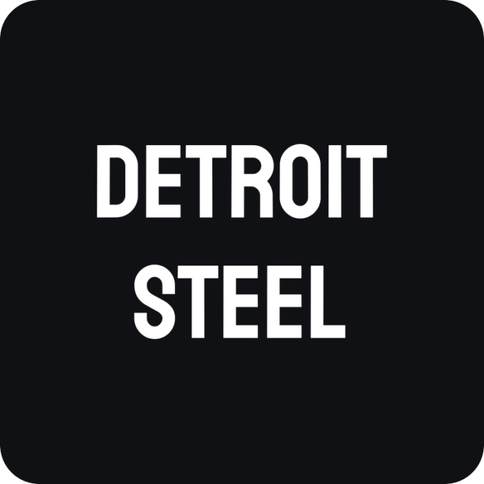 Nálepka Detroit Steel - rezaná nálepka na auto