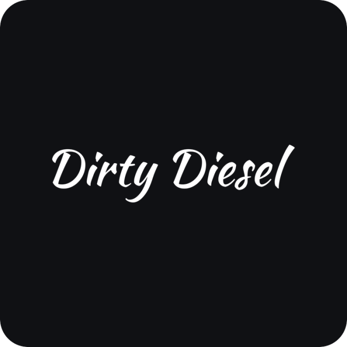 Dirty Diesel - rezaná nálepka na auto