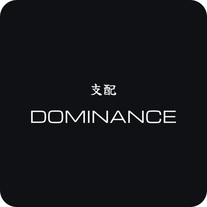 Dominance 支配 - rezaná nálepka na auto
