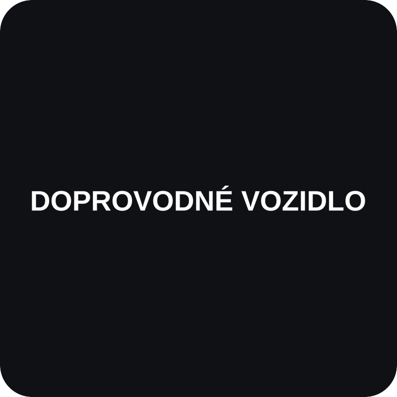Doprovodné vozidlo Doprovodné vozidlo - rezaná nálepka na auto