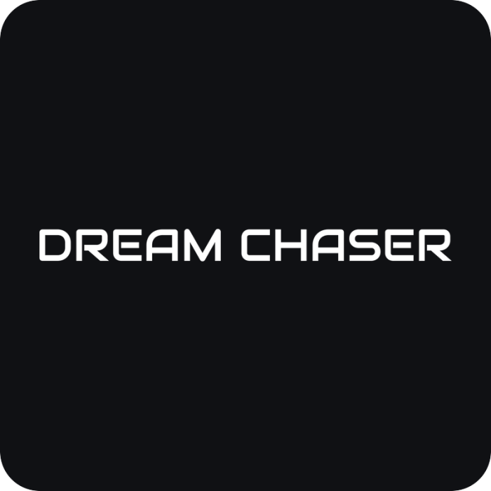 Dream Chaser - rezaná nálepka na auto