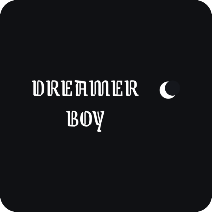 Dreamer Boy - rezaná nálepka na auto