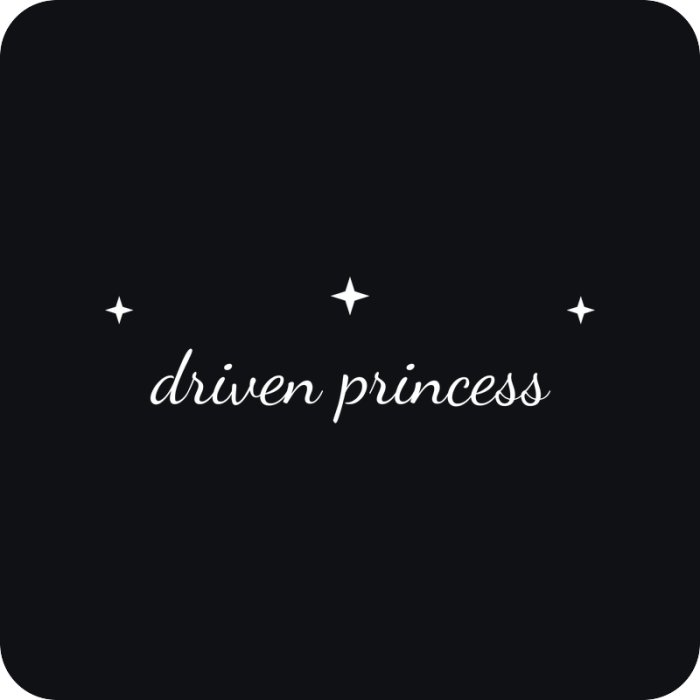 driven princess - rezaná nálepka na auto