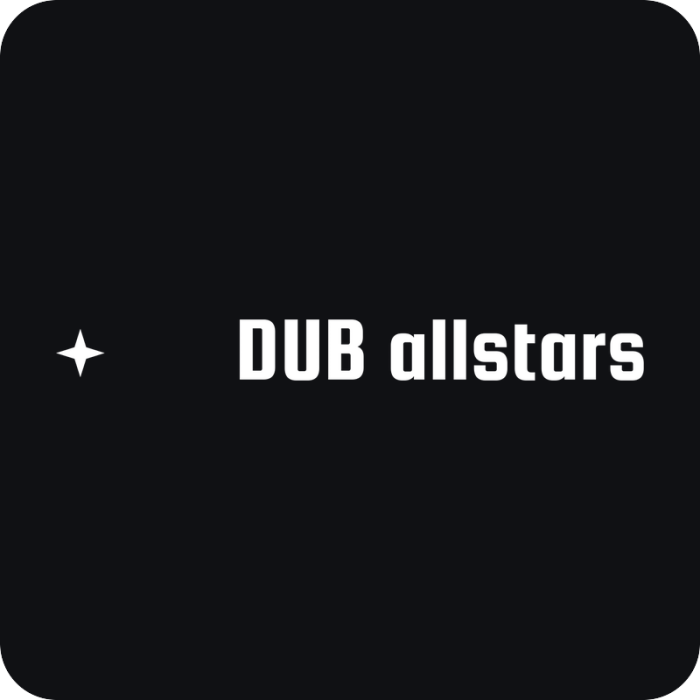 DUB Allstars - rezaná nálepka na auto