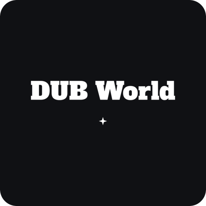 DUB World - rezaná nálepka na auto