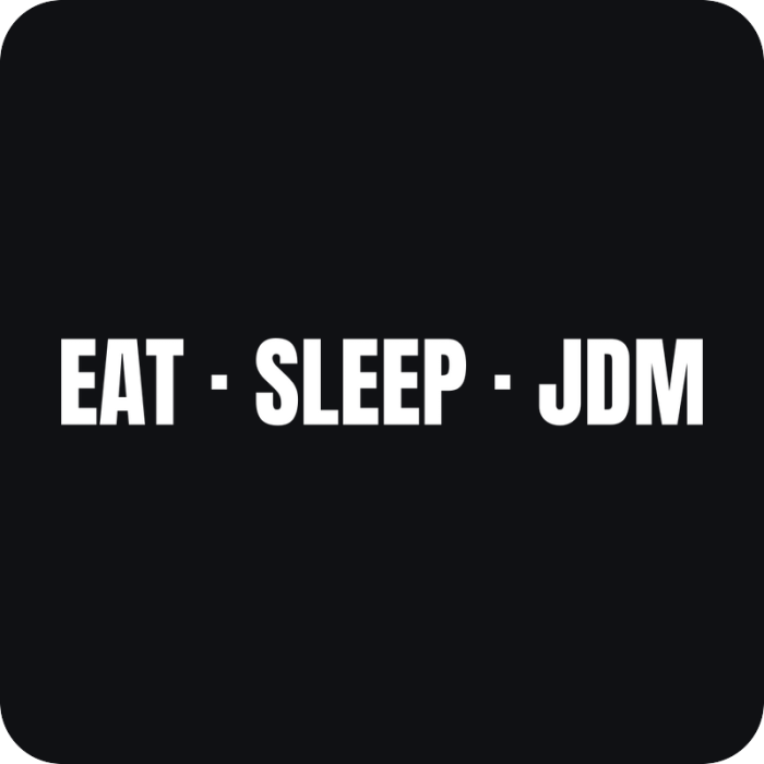 Eat · Sleep · JDM - rezaná nálepka na auto