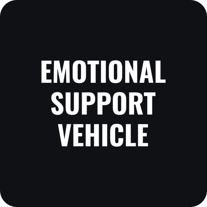 Nálepka Emotional Support Vehicle - rezaná nálepka na auto