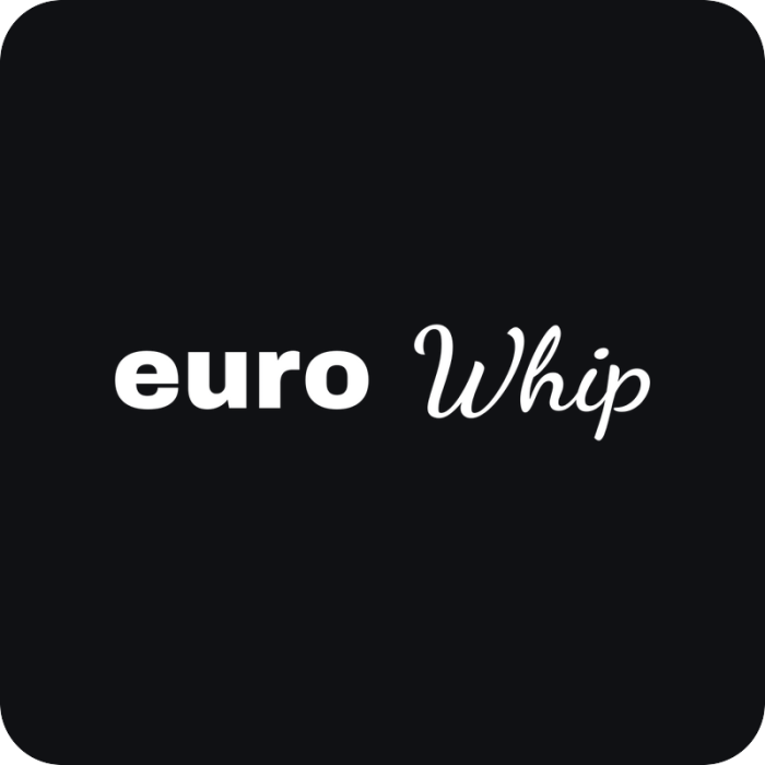 euro Whip - rezaná nálepka na auto