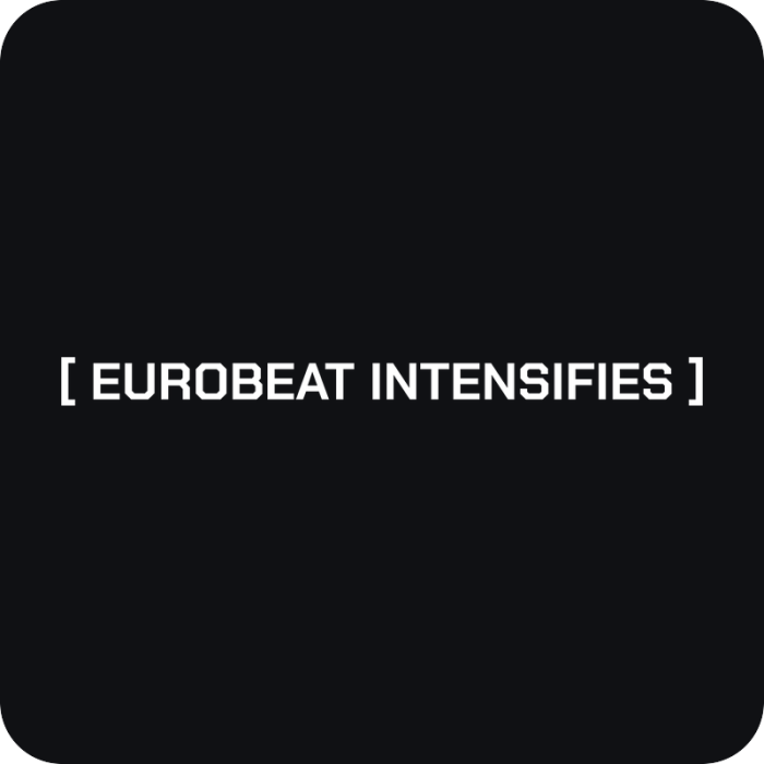 [Eurobeat Intensifies] - rezaná nálepka na auto