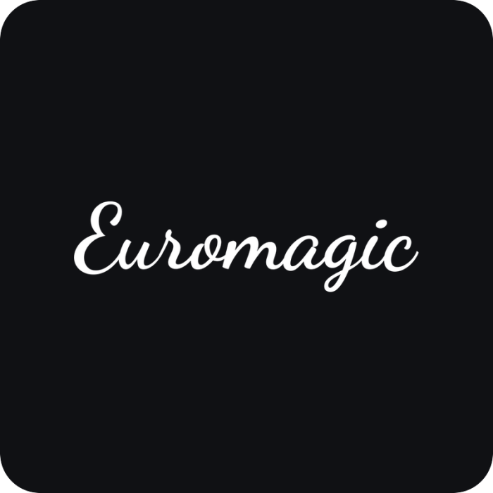 Euromagic - rezaná nálepka na auto