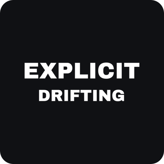 Nálepka Explicit Drifting - rezaná nálepka na auto