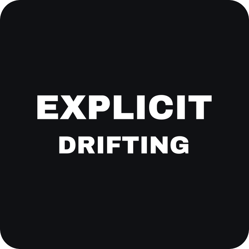 Nálepka Explicit Drifting Nálepka Explicit Drifting - rezaná nálepka na auto
