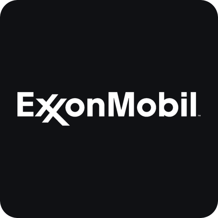ExxonMobil logo - rezaná nálepka na auto