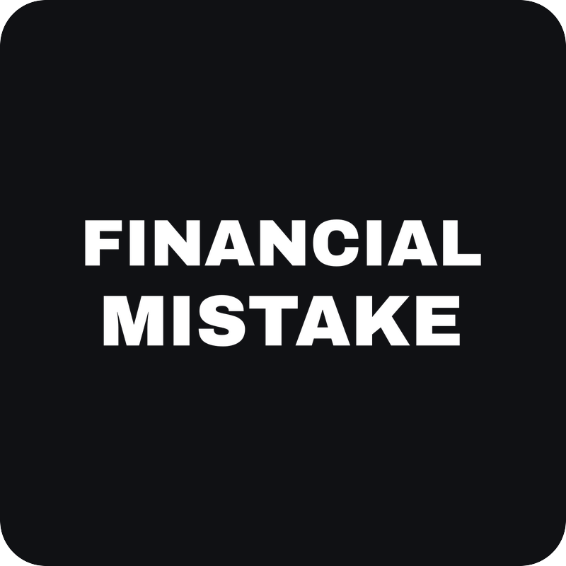 Financial Mistake Financial Mistake - rezaná nálepka na auto
