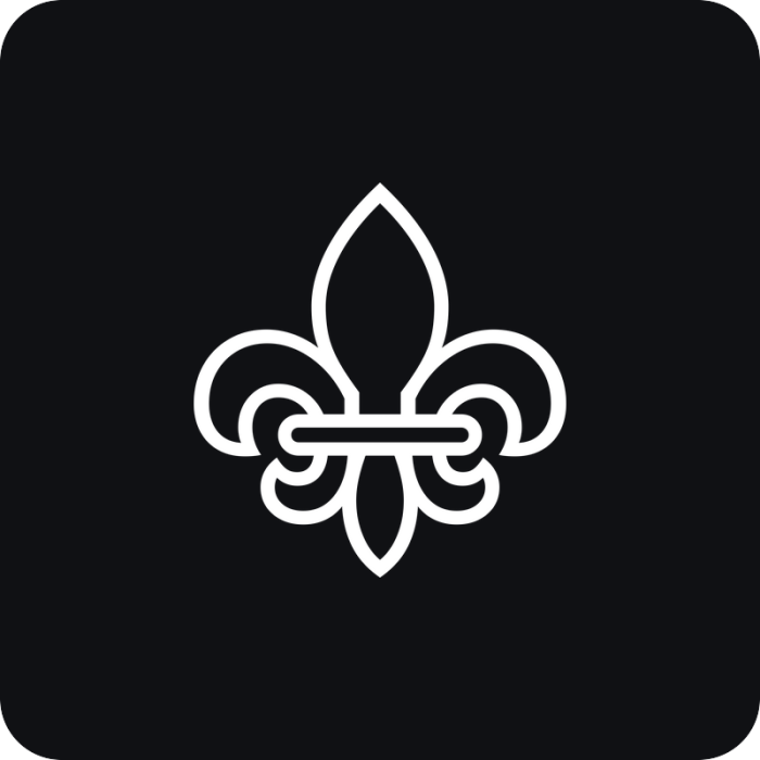 Fleur-de-lis - rezaná nálepka na auto