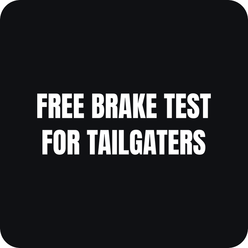 Nálepka Free Brake Test for Tailgaters Nálepka Free Brake Test for Tailgaters - rezaná nálepka na auto