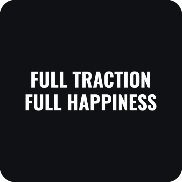 Nálepka Full Traction Full Happiness - rezaná nálepka na auto