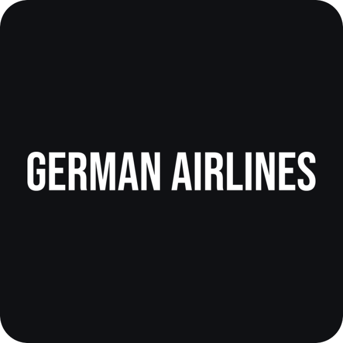 Nálepka German Airlines - rezaná nálepka na auto