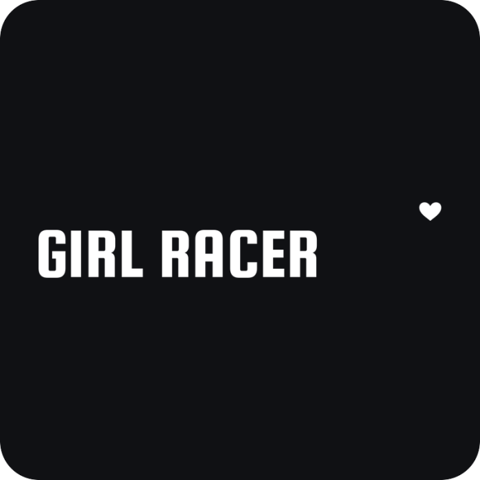 Girl Racer - rezaná nálepka na auto