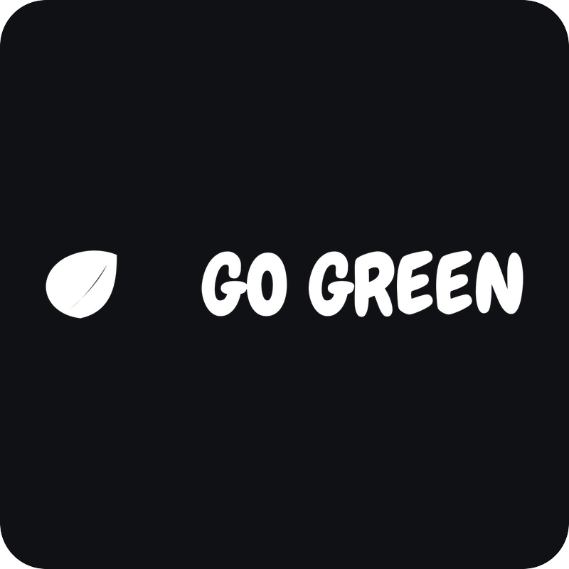 Go Green Go Green - rezaná nálepka na auto