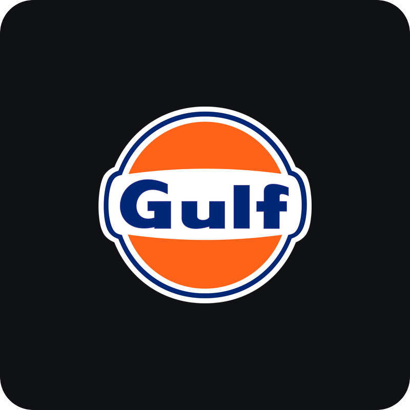 Gulf logo Nálepka Gulf logo na auto