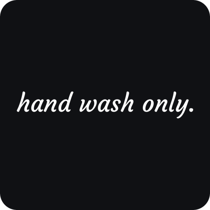 hand wash only. - rezaná nálepka na auto