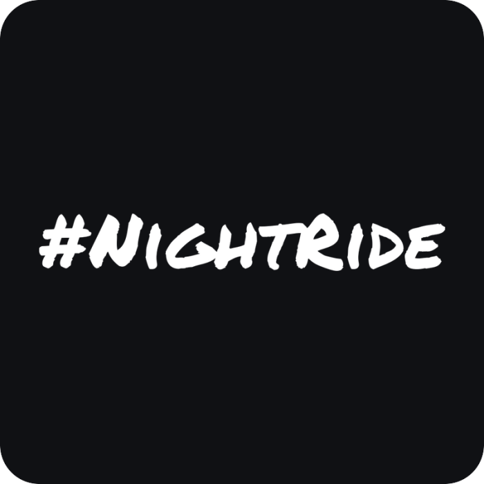 #NightRide - rezaná nálepka na auto
